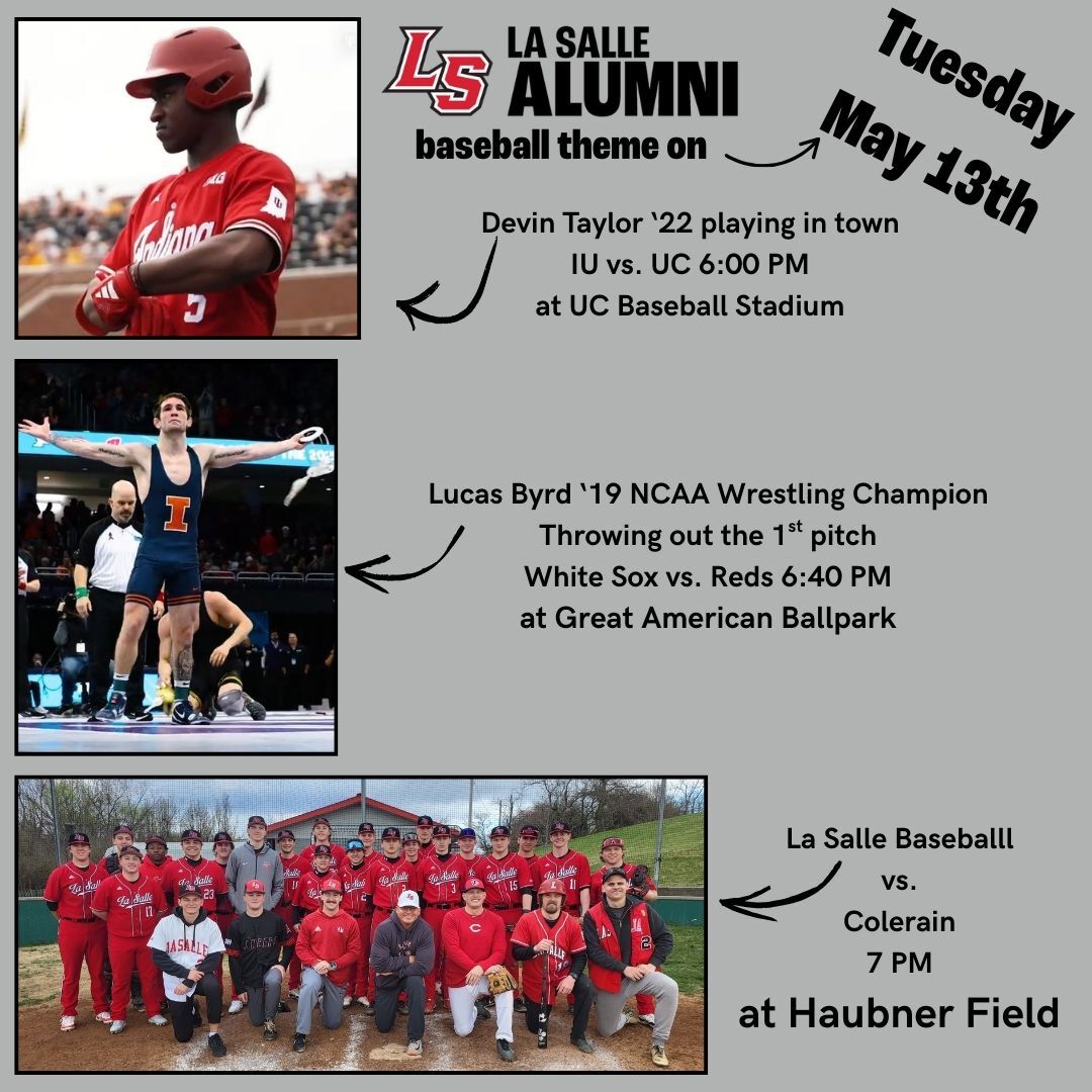 La Salle alumni baseball theme day May 13th